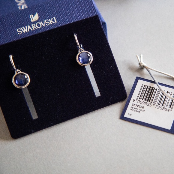 SWAROVSKI purple earrings - Picture 6 of 7
